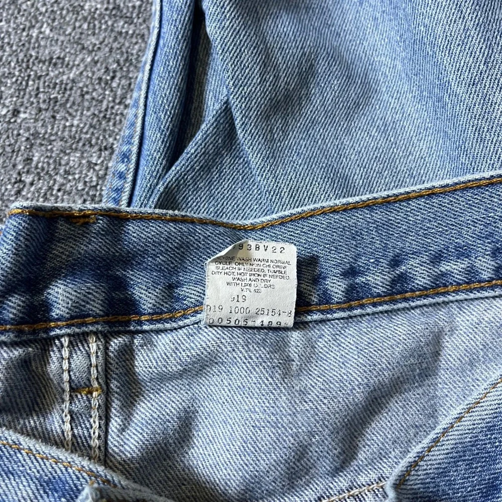 Vintage Levis 505 Jeans 40x32 Blue Distressed Thrashed Straight Leg Denim